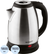Чайник электрический SCARLETT SC-EK21S51, сталь, 1500Вт, 1.8л