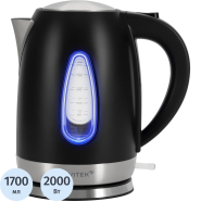 Чайник Vitek VT-WK1065 1.7л. 2000Вт черный/серебристый корп.:металл