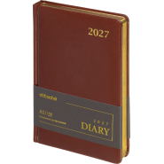 Ежедневник датированный 2027 Attache А5 168л 143x210 коричн (золотист срез)